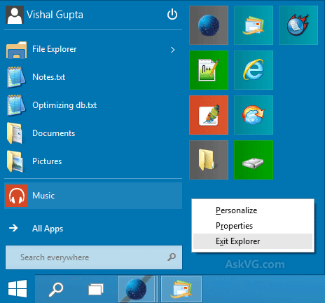 Exit_Explorer_Option_Windows_10_Start_Menu